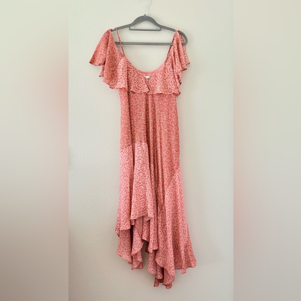 NWOT Joie 100% Silk Hacinthia Asymmetrical Midi Dress, size XS but fits S/M